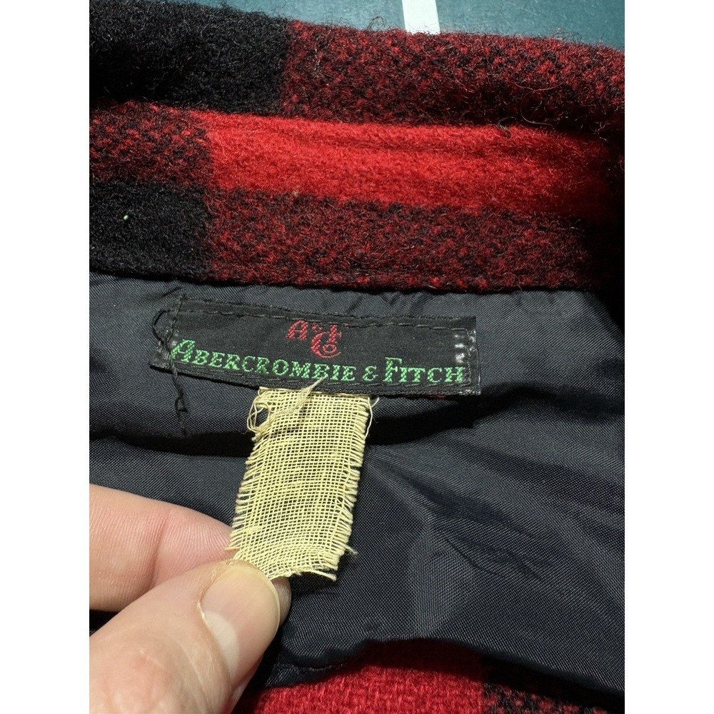 Vintage 70s Abercrombie & Fitch Chippewa Wool Shirt Jacket Buffalo Plaid Men's M - Picture 4 of 16